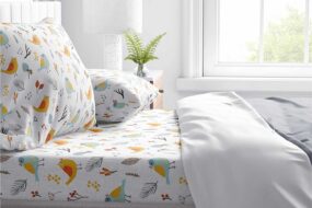 INDIAN PRINTED PARADISE 4 PIECE BED SHEET SET 100% EGYPTIAN COTTON 600 THREAD COUNT