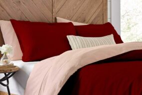 REVERSIBLE 3 PIECE DUVET COVER SET 100% EGYPTIAN COTTON 600 THREAD COUNT