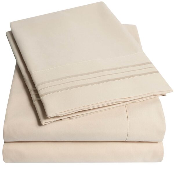 Microfiber Sheet Set – Beige - Image 2