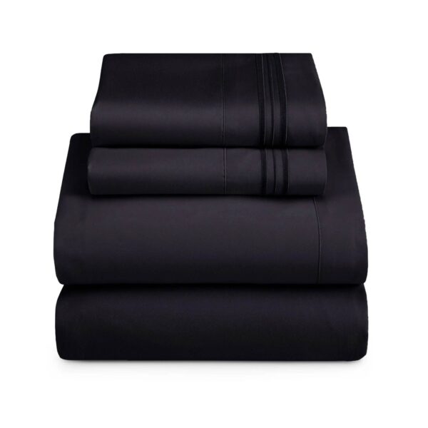 Microfiber Sheet Set – Black - Image 3