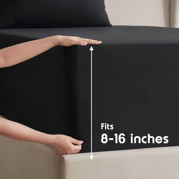 Microfiber Sheet Set – Black - Image 4