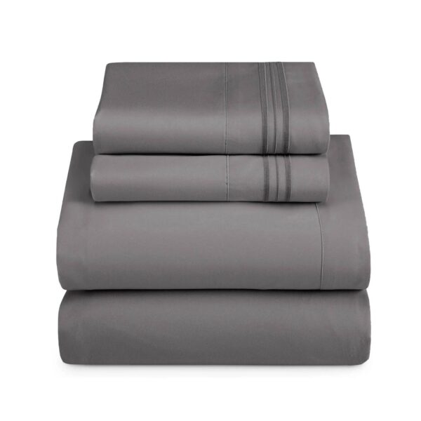 Microfiber Sheet Set – Dark Grey - Image 5
