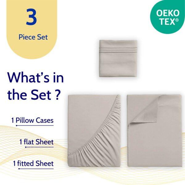 Microfiber Sheet Set – Freanch Grey - Image 4