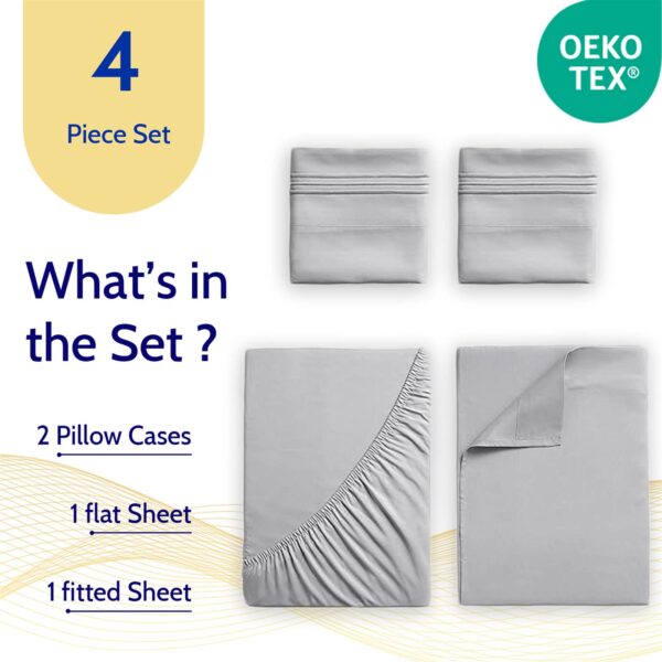 Microfiber Sheet Set – Light Grey - Image 4