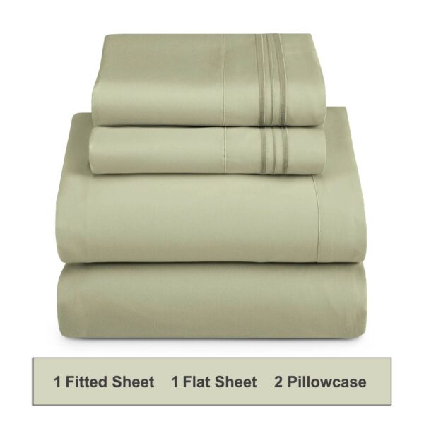 Microfiber Sheet Set – Sage Oilve Green - Image 4