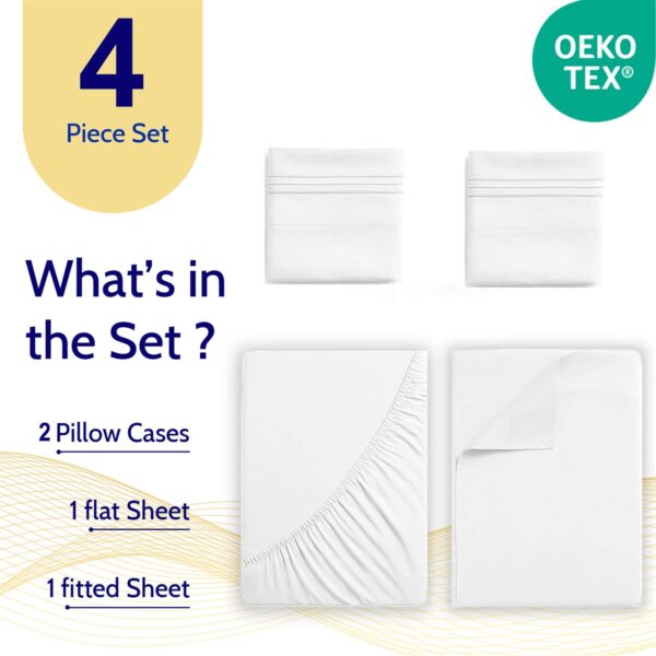 Microfiber Sheet Set – White - Image 4